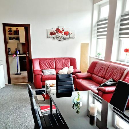Ferienwohnung "Blick Mylau" - Naehe Freizeitpark Plohn & Weltgroesster Ziegelsteinbruecke Reichenbach im Vogtland Bagian luar foto