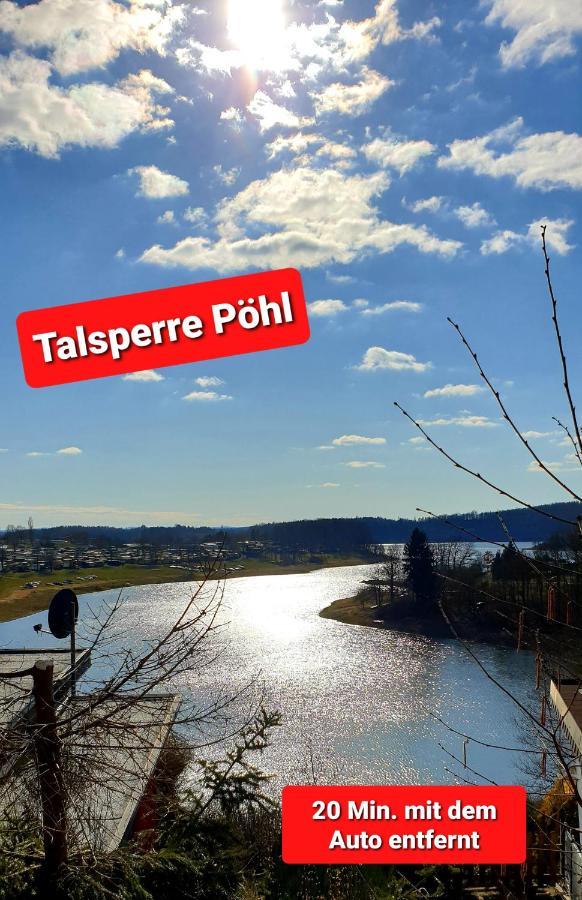 Ferienwohnung "Blick Mylau" - Naehe Freizeitpark Plohn & Weltgroesster Ziegelsteinbruecke Reichenbach im Vogtland Bagian luar foto