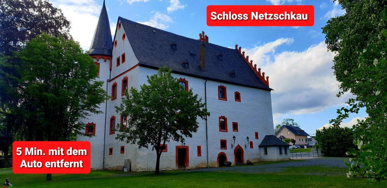 Ferienwohnung "Blick Mylau" - Naehe Freizeitpark Plohn & Weltgroesster Ziegelsteinbruecke Reichenbach im Vogtland Bagian luar foto