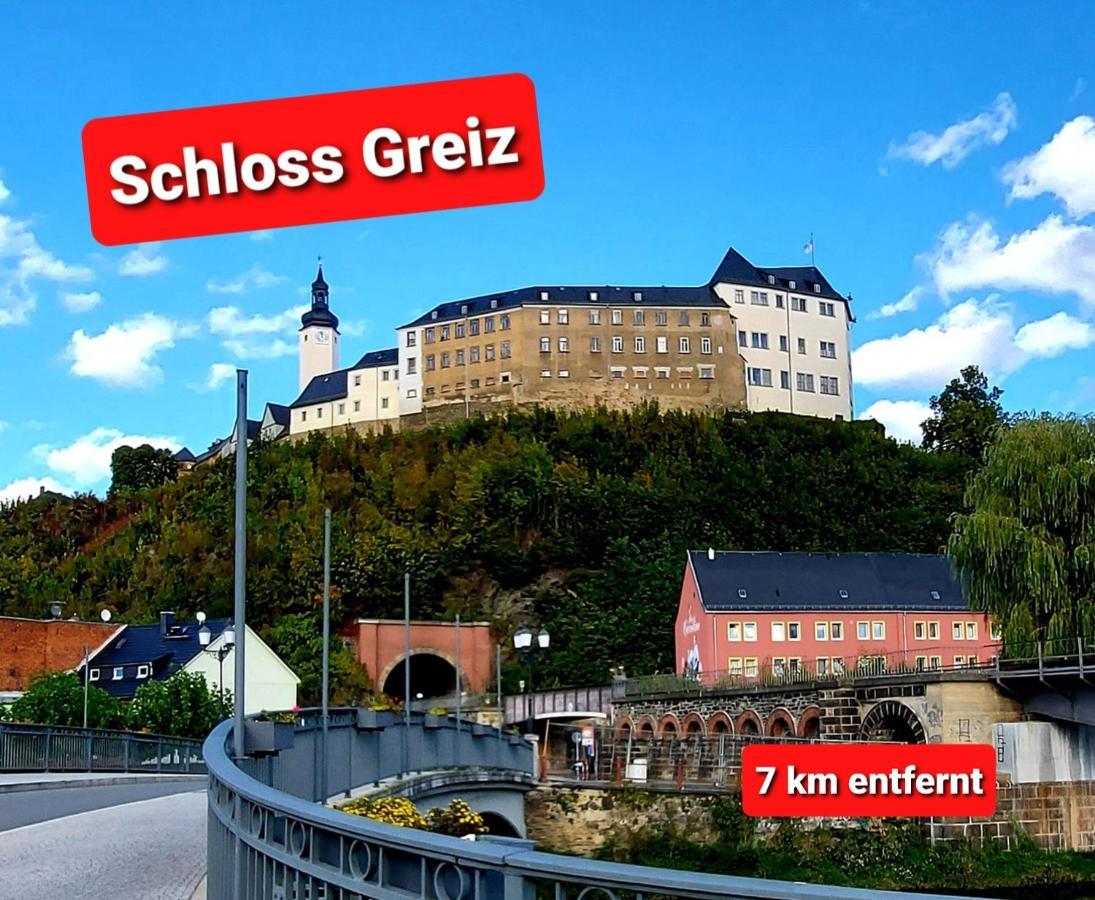Ferienwohnung "Blick Mylau" - Naehe Freizeitpark Plohn & Weltgroesster Ziegelsteinbruecke Reichenbach im Vogtland Bagian luar foto
