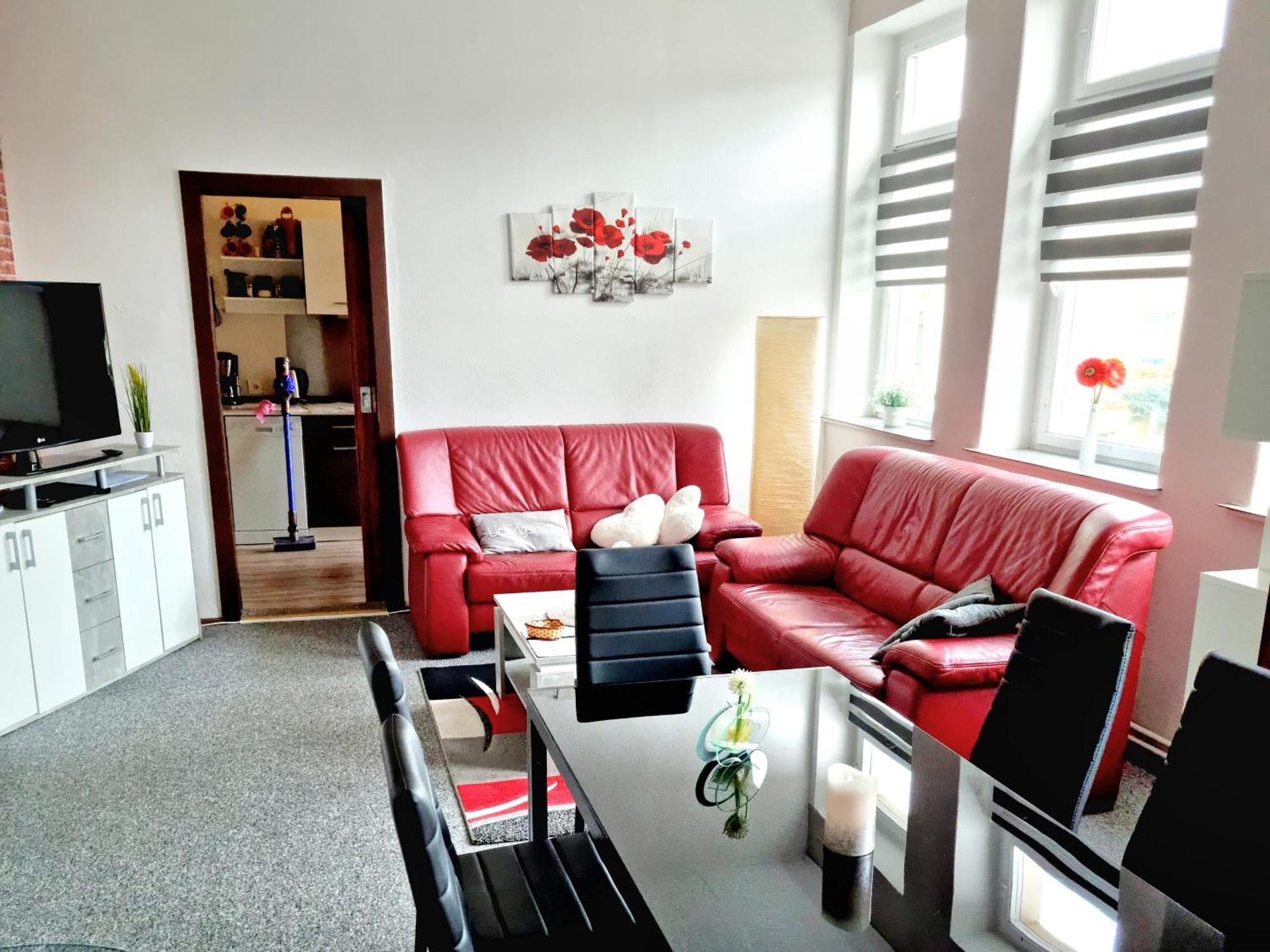 Ferienwohnung "Blick Mylau" - Naehe Freizeitpark Plohn & Weltgroesster Ziegelsteinbruecke Reichenbach im Vogtland Bagian luar foto
